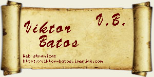 Viktor Batos vizit kartica